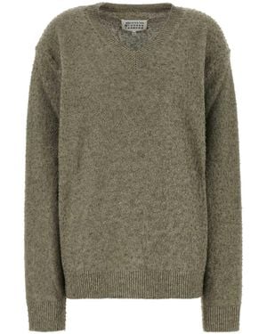 Maison Margiela Sage Wool Blend Jumper - Green