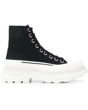 McQueen Tread Slick Ankle Boots - Black