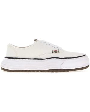 Maison Mihara Yasuhiro Canvas Baker Trainers - White