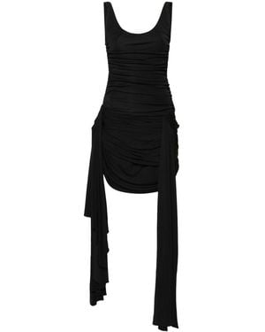 Mugler Gedrapeerde Mini-Jurk - Zwart