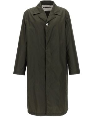 Jil Sander Gabardina de un solo pecho - Verde