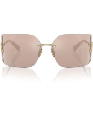 Miu Miu Sonnenbrille Mu54 Ys Zvn20 F Gold/Rosa verspiegelt Damen - Pink