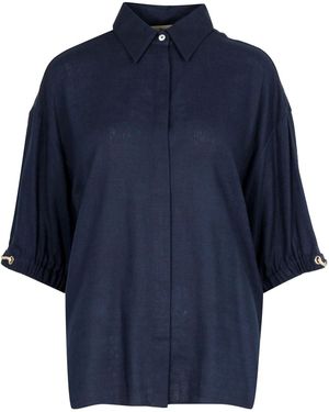 Herno Overhemden Marineblauw