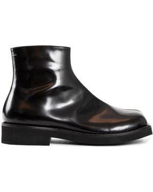 MM6 by Maison Margiela Mm6 Trunk Lederen Enkellaarzen - Zwart