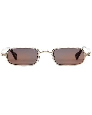 Kuboraum Gafas de sol Maske Z18 Lg Gris Brillante/Oro Claro Unisex - Multicolor