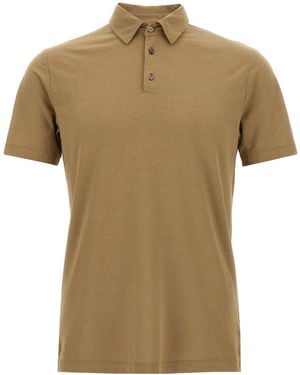 Zanone 'Ice Cotton' Polo Shirt - Natural