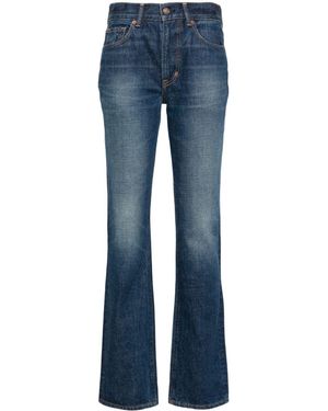 Tom Ford Vaqueros rectos de talle medio - Azul