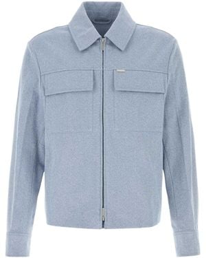 Ferragamo Melange Light Cotton Jacket - Blue