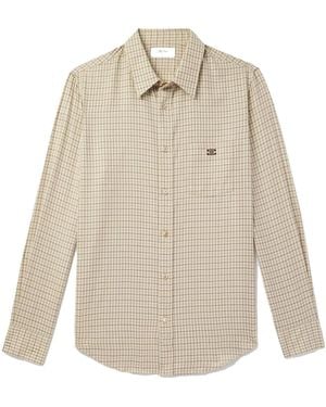 Celine Logo gestickt überprüftes Baumwollhemd - Natur