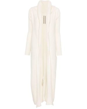 Rick Owens Knitted Long Cardigan - White