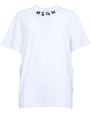 MSGM T-shirts En Polo's - Wit