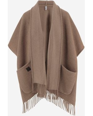Ferragamo Cashmere Cape - Brown