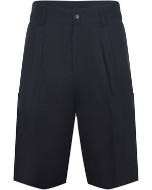 Costumein Shorts des Bermudes en mélange de linge - Bleu