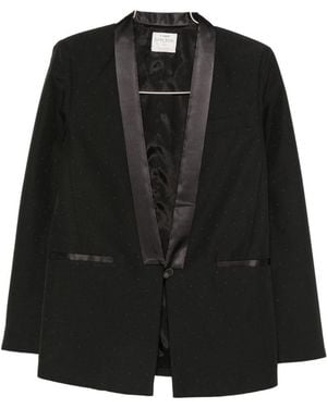 forte_forte Wool Blend Smoking Jacket - Black