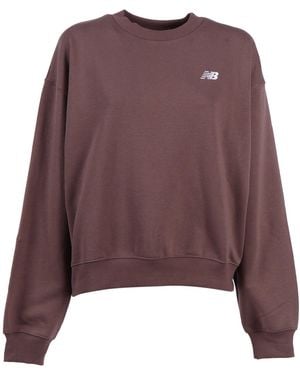 New Balance Sport Essentials French Terry Crew Cortado - Lila