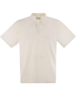 Mc2 Saint Barth Fraser Linen Polo Shirt - Bianco