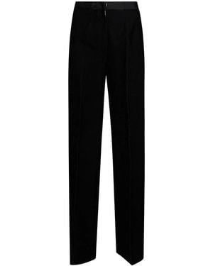 forte_forte Pantalone Vita Alta Velluto Fluido Duemilarighe - Black