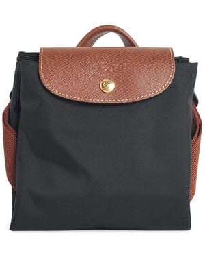 Longchamp 'M Le Pliage Original' Canvas Backpack - Grey
