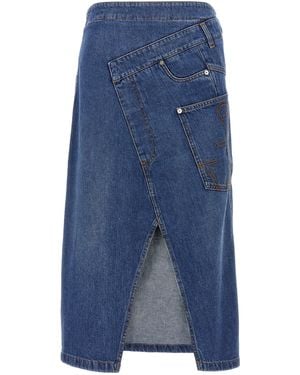 JW Anderson Rock "Twisted Midi" - Blau