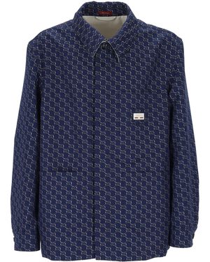 Gucci GG Schaduw Katoenen Shirt - Blauw