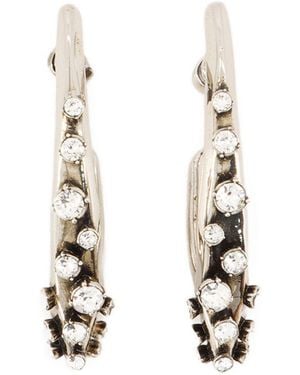 McQueen Pendientes Pave Tono Plata - Metálico