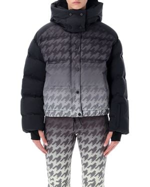Perfect Moment Houndstooth Moment Technical Puffer - Blue