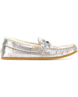 Gucci Leather Loafers - White