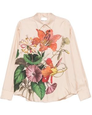 Pierre Louis Mascia Printed Silk Shirt - White