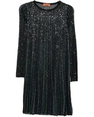 Missoni Decorated Striped Dress - Black