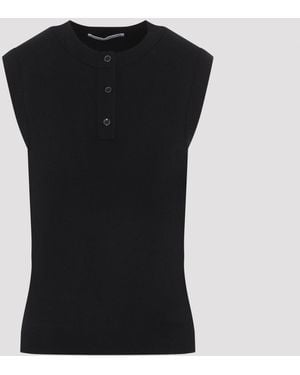Studio Nicholson Aurel Half Placket Vest - Schwarz