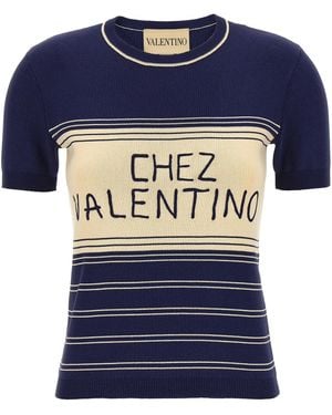 Valentino Garavani 'Chez T-Shirt - Blue