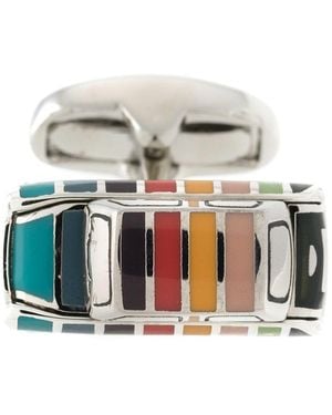 Paul Smith Manschettenknöpfe Mit Artist Stripes - Weiß