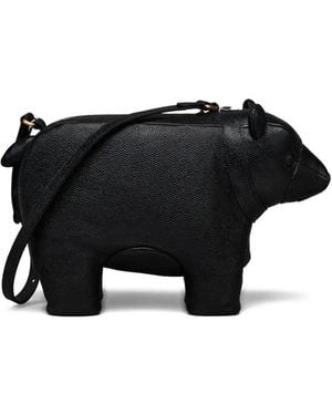 Thom Browne Bear Baguette Bag - Black