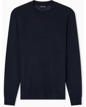 Emporio Armani Virgin Wollpullover - Blau