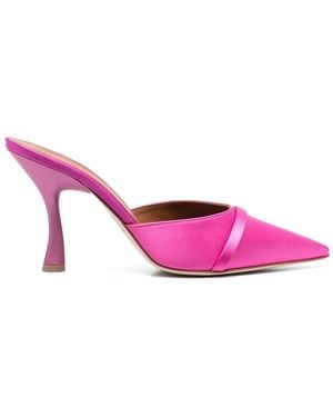 Malone Souliers Joella 90 Satin Heel Mules - Pink