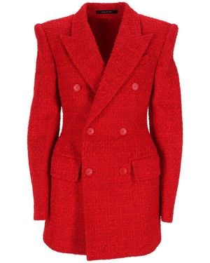 Balenciaga Giacca blazer in tweed - Rosso