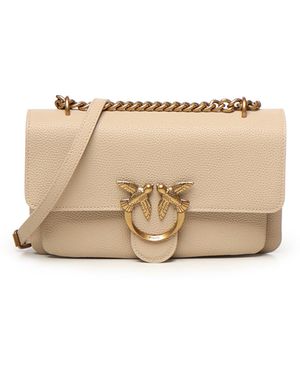 Pinko Weicher Mini -Kettenbeutel in Beige - Natur