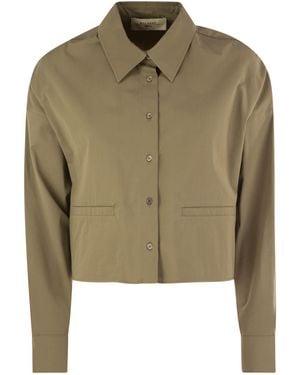Weekend by Maxmara Weekend Max Mara Svago Heavy Cotton Boxy Shirt - Green
