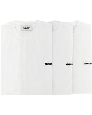 Ambush 3 Pack 'Tap Shoe' T Shirt - White