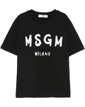 MSGM T-Shirt With Logo - Black