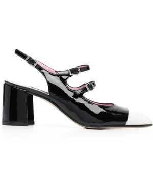 CAREL PARIS Ivory Patent Leather T-S Papaya03 - Black