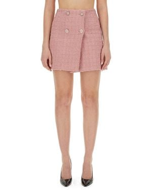 Versace Mini Wrap Skirt - Pink
