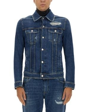 Dolce & Gabbana Stretch Denim Jacket - Blue