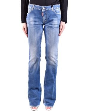 DSquared² Slim Fit Flared Denim Jeans - Blue