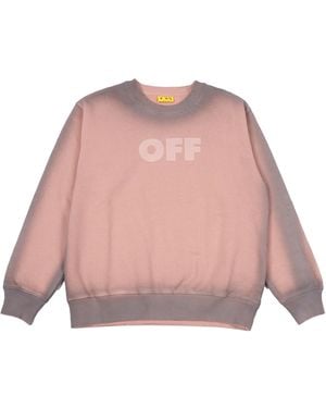 Off-White c/o Virgil Abloh Garment Dyed Spray Crew Rose Soft - Pink