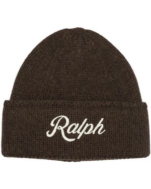 Polo Ralph Lauren Wollmütze mit Logo - Braun