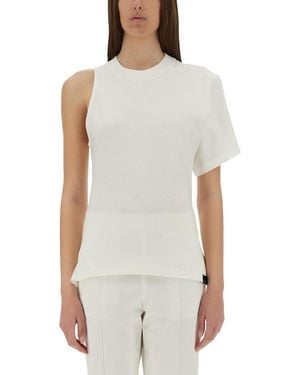 Courreges One-Shoulder T-Shirt - White