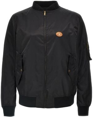 Valentino Garavani Logo Bomberjacke - Schwarz