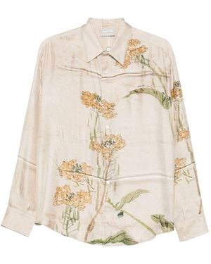 Pierre Louis Mascia Printed Silk Shirt - White