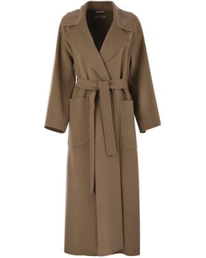Max Mara Doris Wool Dressing Gown Coat - Natural